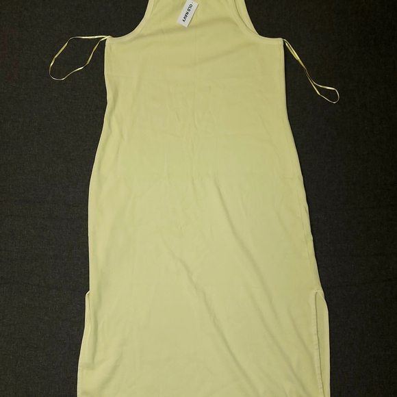 Old Navy Sleeveless Bodycon Midi Dress Side Tie Drawstring - Picture 2 of 4